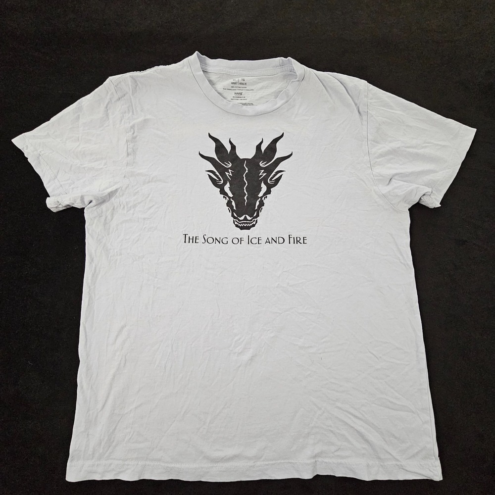 Song of Ice and Fire Blue Short Sleeve Cotton T-Shirt Adult XL